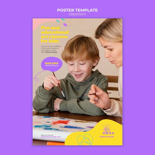 Creative kids print template