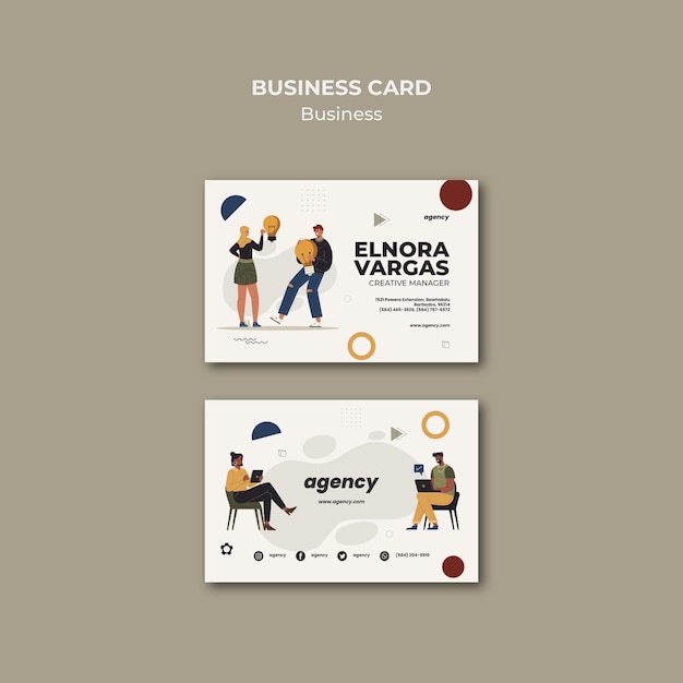 Free PSD creative manager business card