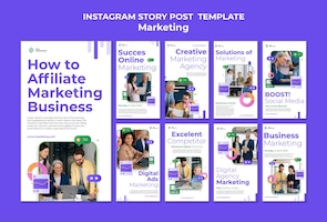 Creative marketing concept instagram stories