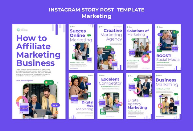 Креативная маркетинговая концепция instagram истории