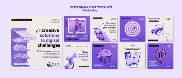 Креативные маркетинговые решения для коллекции постов в instagram для бизнеса