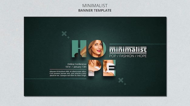 Modello di banner minimalista creativo