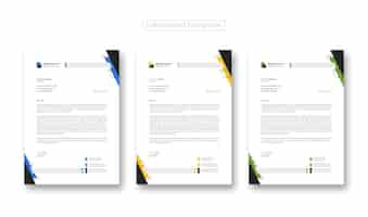 無料PSD 創造的なモダンなビジネス レターヘッド テンプレート
