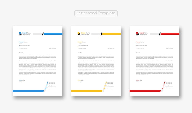 Free PSD creative modern business letterhead template