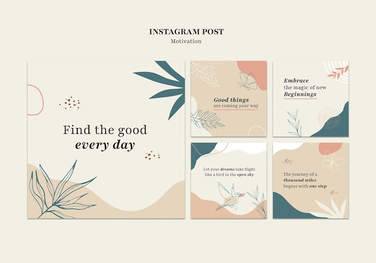 Free PSD creative motivational quotes template