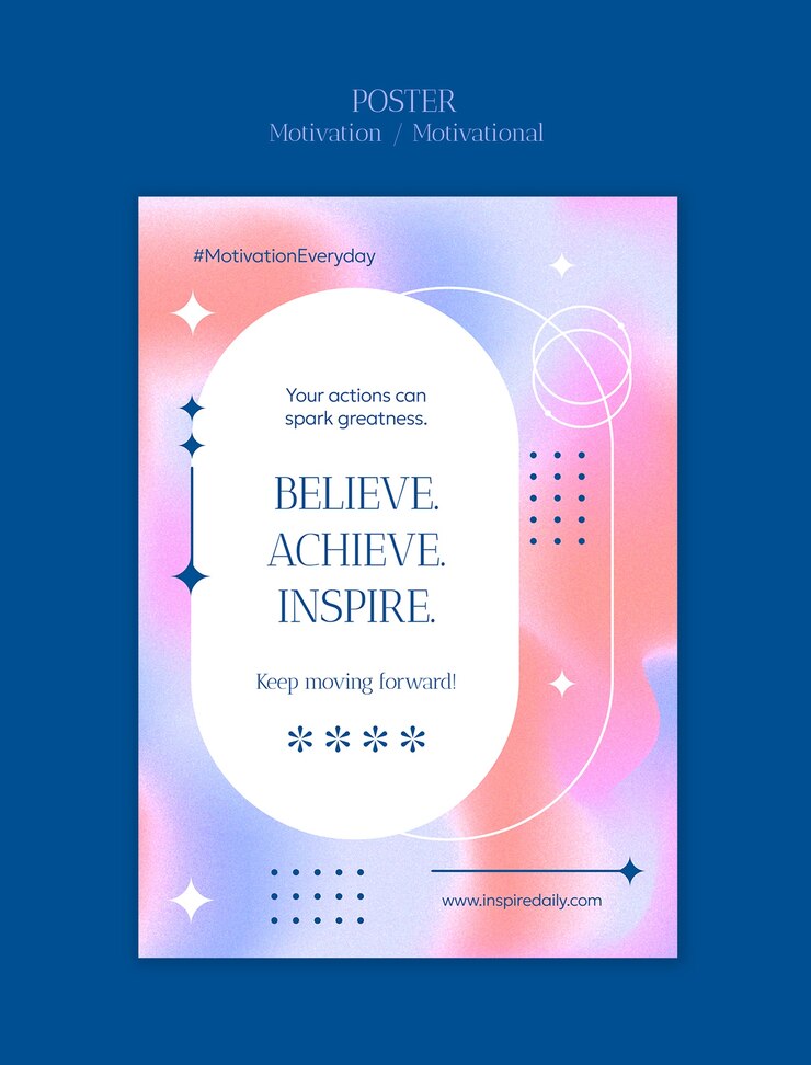 Free PSD creative motivational quotes template