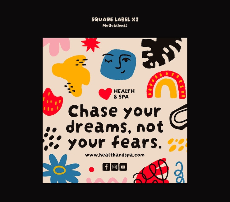 Free PSD creative motivational quotes template