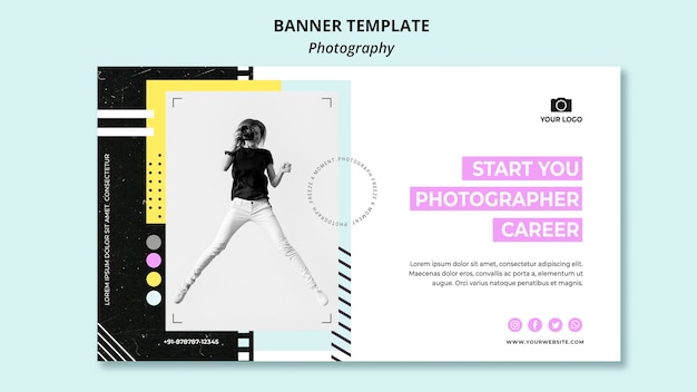 Creative photography banner template