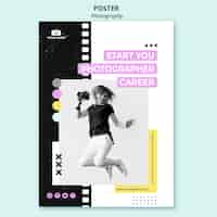 PSD gratuito modello di poster di fotografia creativa