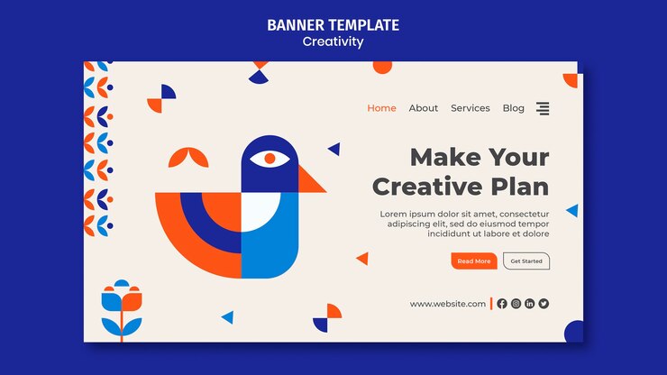 無料PSD クリエイティブプランバナーテンプレート