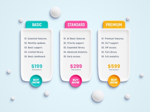 Free PSD creative price list infographics design template