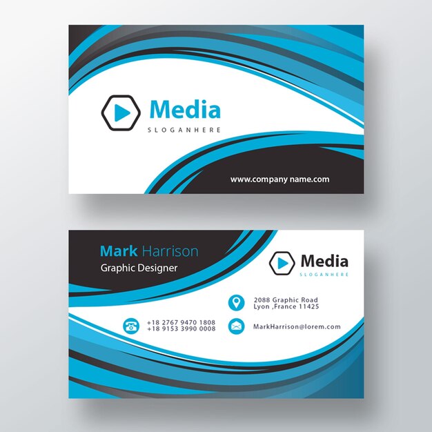 Creative and professional PSD business card template