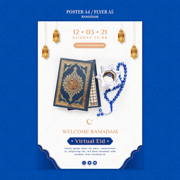 Free PSD creative ramadan print template