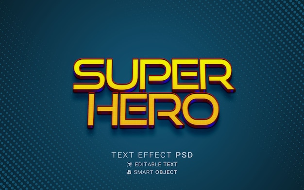 Creative super hero text effect