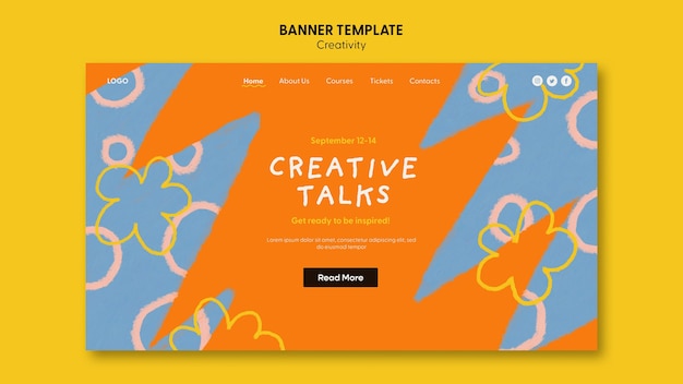 Creative talks workshop landing page template