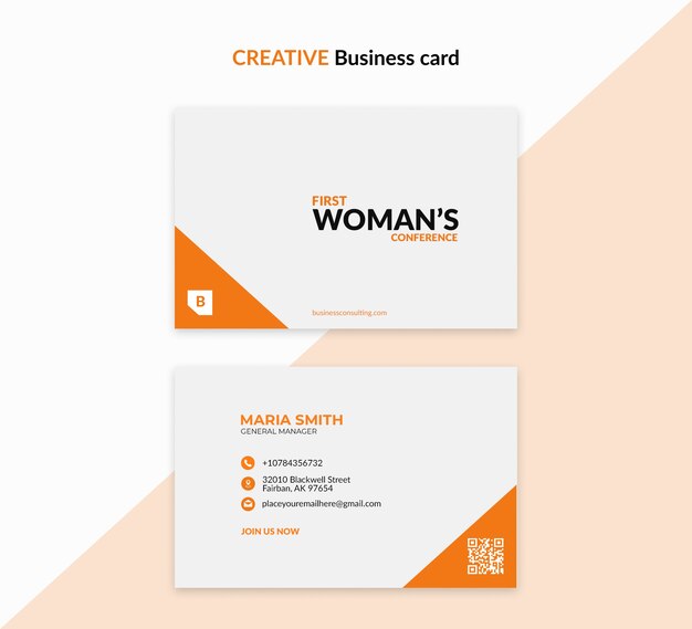 Creative template for business woman