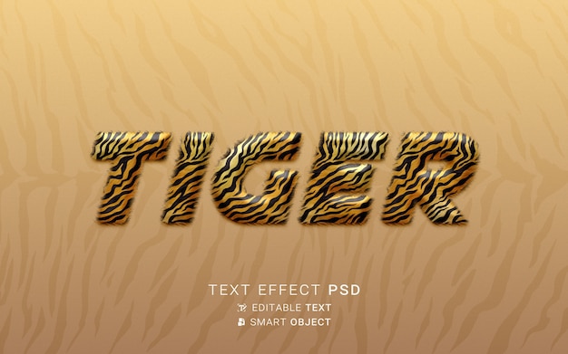 Creative tiger text effect