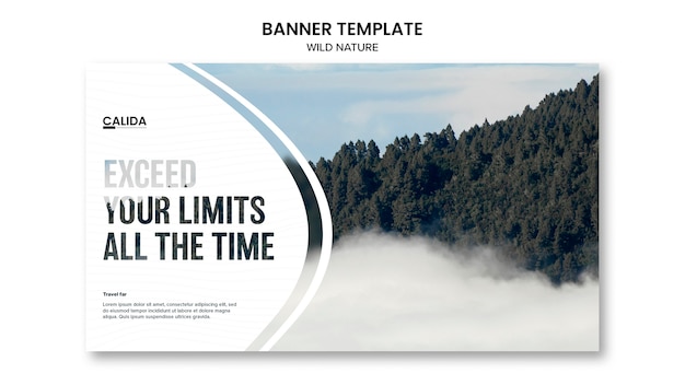 Free PSD creative wild nature banner template