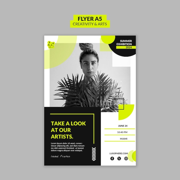 Creativity and arts template design