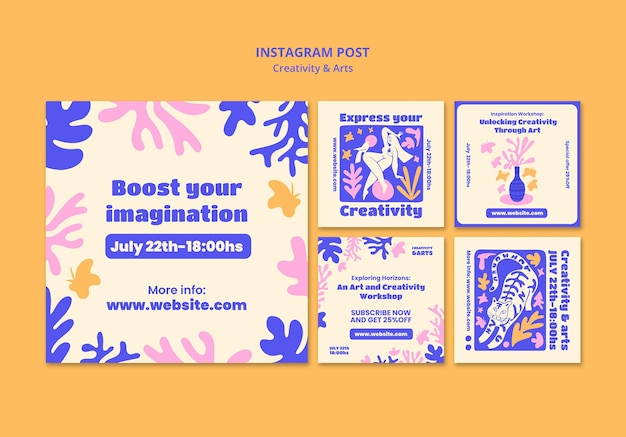 Creativity and arts template design