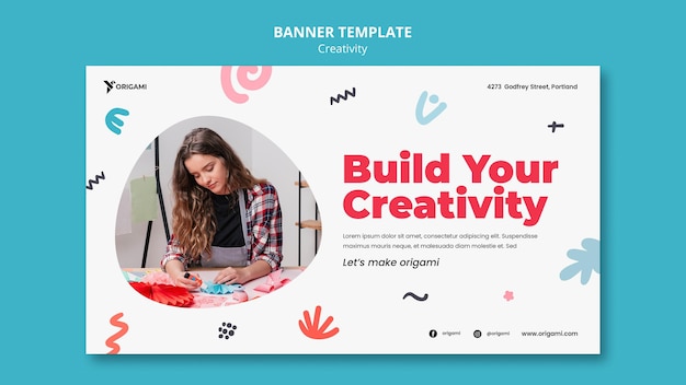 Creativity concept banner template