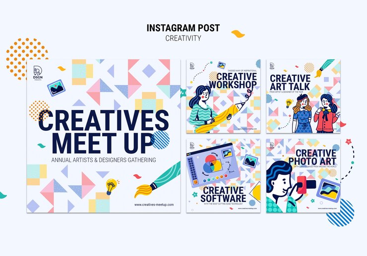 無料PSD 創造性の概念 instagram の投稿