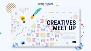 Free PSD creativity concept landing page