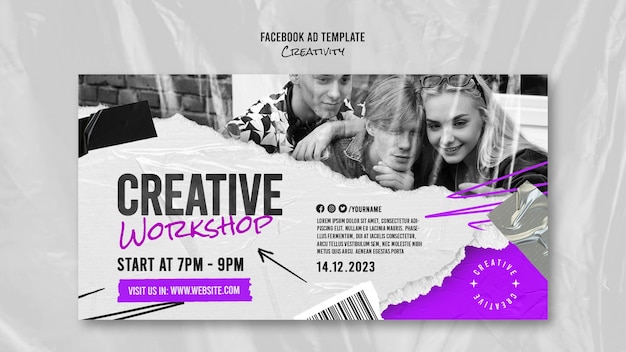 Free PSD creativity facebook ad template set