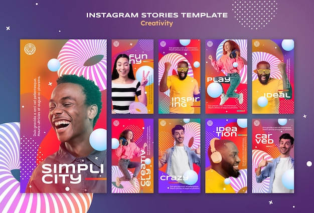 Creativity instagram stories template