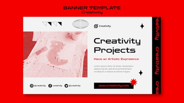 Free PSD creativity projects banner template