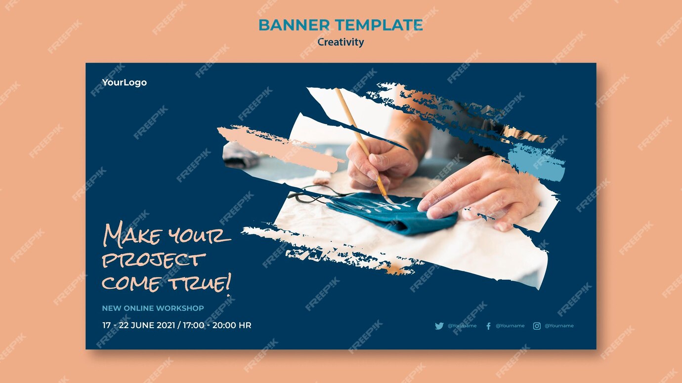 Free PSD | Creativity workshop banner template