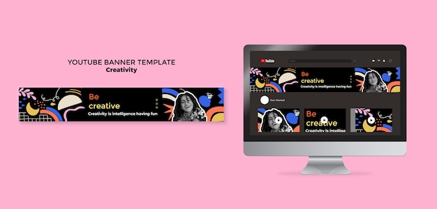 Creativity youtube banner template