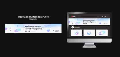 無料PSD 創造性のyoutubeバナーテンプレート