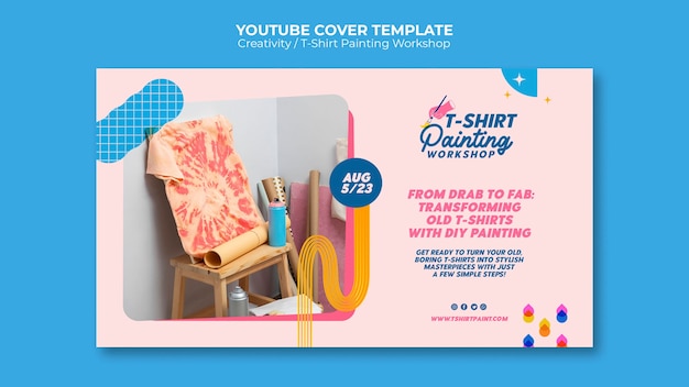 Free PSD creativity youtube cover template