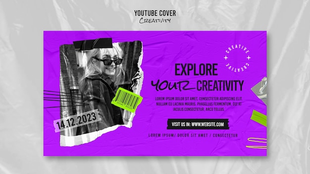 Creativity youtube cover template