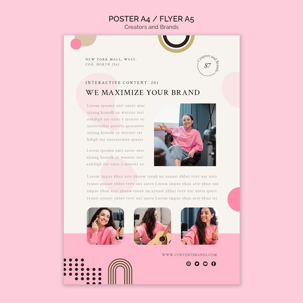 creators and brands poster template