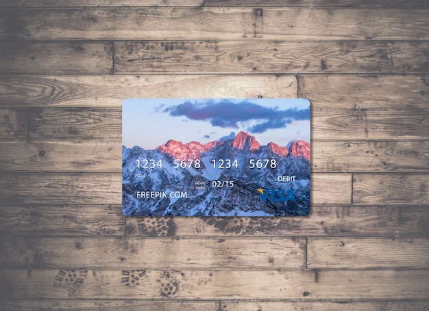 Free PSD credit card mock up design