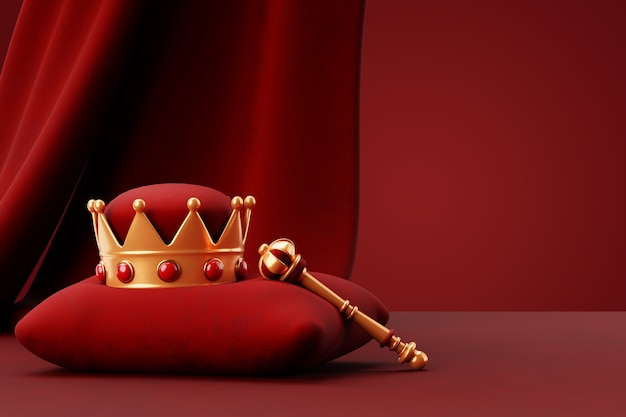 枕君主制の静物の王冠