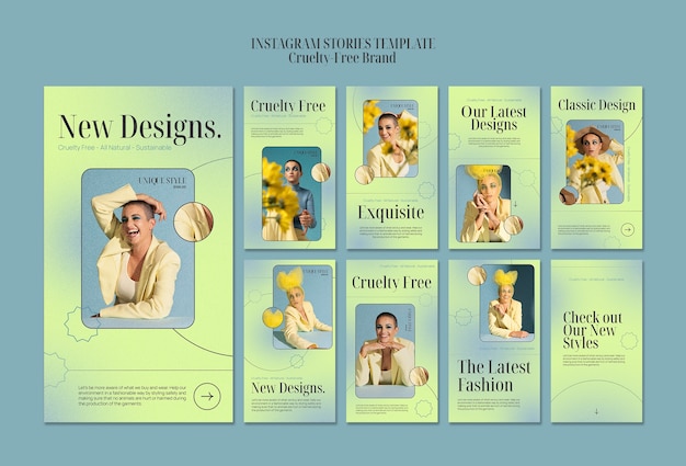 Cruelty free brand instagram stories design template