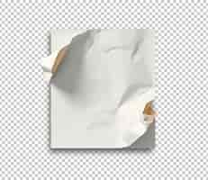 Free PSD crumpled paper