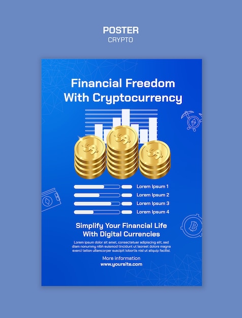 Cryptocurrency concept template