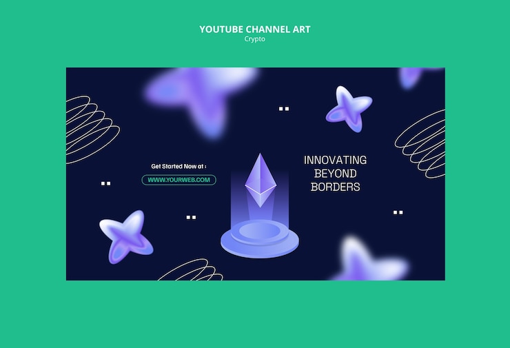 Free PSD cryptocurrency concept template