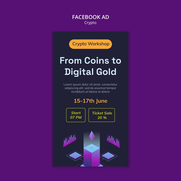 cryptocurrency concept template