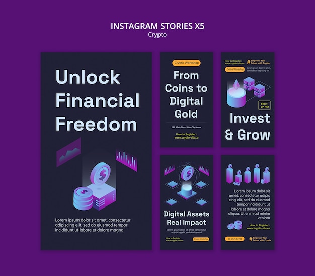 cryptocurrency concept template