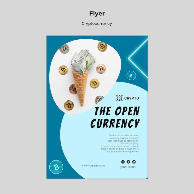 Cryptocurrency flyer template