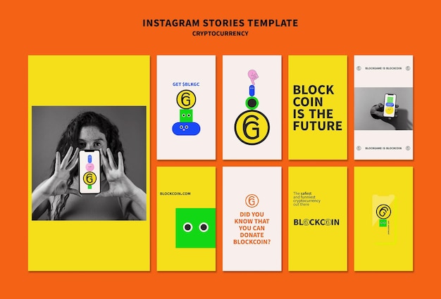 Free PSD cryptocurrency insta story template design