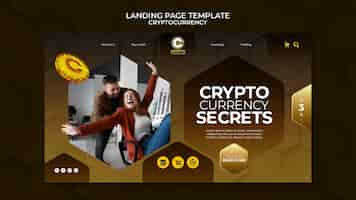 Free PSD cryptocurrency landing page template design