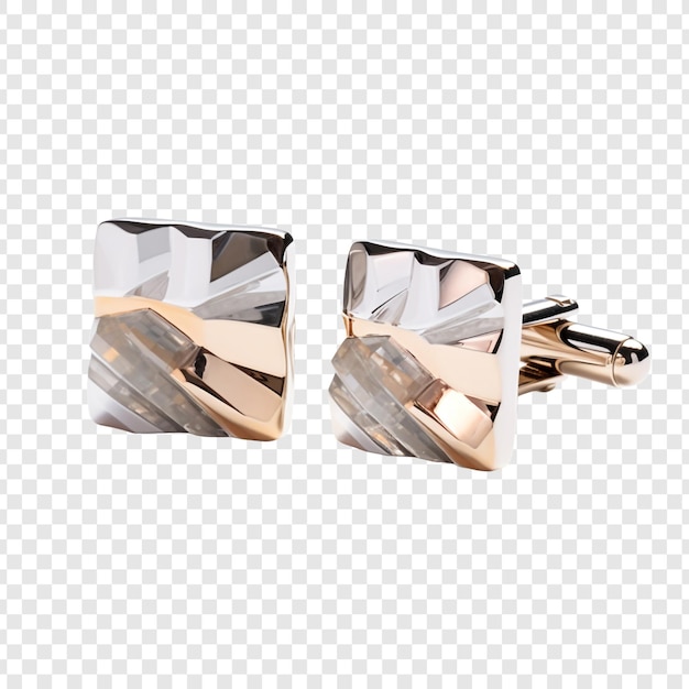 Free PSD cufflinks jewellery isolated on transparent background
