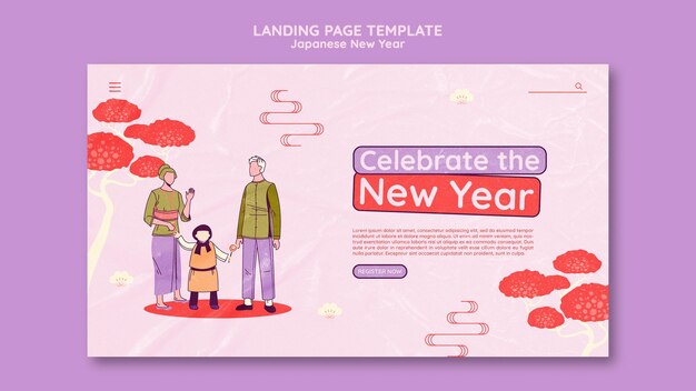 cultural japanese new year web template