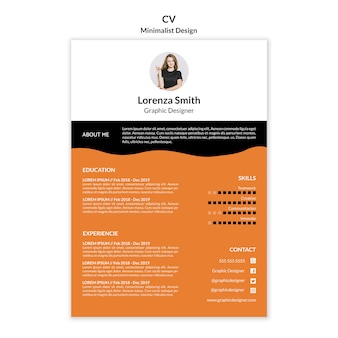 Curriculum vitae template minimalist design